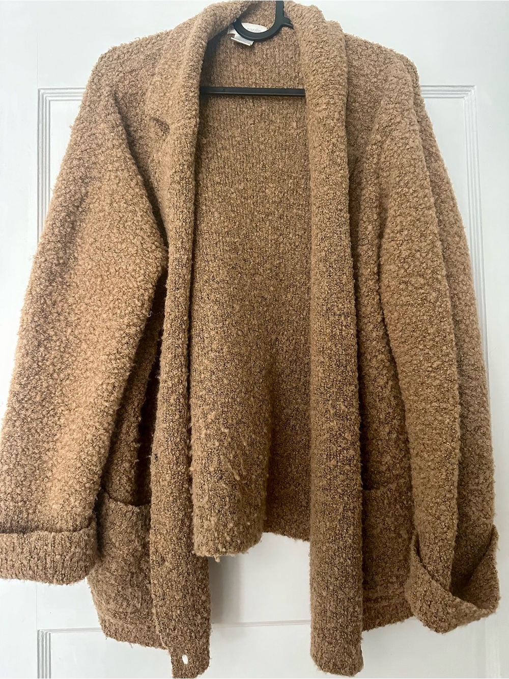 Pierre Cardin Open-Front Coatigan in Camel